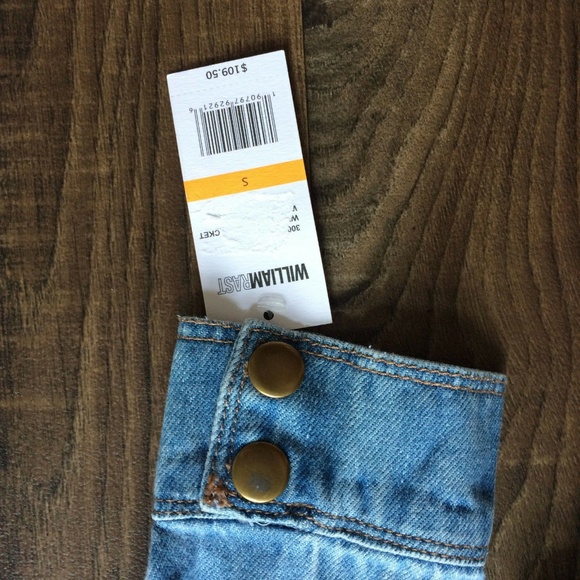 William Rast Blue Zip Up Snap Western Denim Jacket - Picture 5 of 8